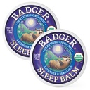 Badger Balm do sono, óleo essencial orgânico Aromaterapia Natural Balm do sono para adultos e crianças, Relaxando e acalmando Lavanda & Bergamot Suporte natural do sono, .75 oz Tin, 2-Pack