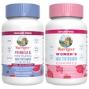 MaryRuth Orgânicos Pré-natal Gummies Multivitamin pós-natal (Strawberry) & Women's □ USDA Orgânico □ Vitaminas para Amamentação, Beleza, & Imunidade