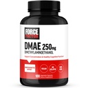 FORCE FACTOR DMAE Suplemento para Concentração, Foco e Função Cognitiva Saudável, Suplemento do Cérebro e Suporte Neurotransmissor, Vegan, Não-GMO, 100 Cápsulas
