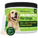 Pet Ultimates Probióticos para Cães – 22-Espécies Dog Probióticos para Suporte Digestivo & Recuperação Antibióticos – Pele e casaco Suplemento, Melhora a Vitalidade – Dog Health Suprimentos (1 Pack)
