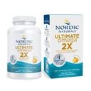 Nórdico Naturals Ultimate Omega 2X, sabor limão - 180 Gels macios - 2150 mg Omega-3 - Óleo de peixe de alta potência com EPA & DHA - Promove a saúde do cérebro e coração - Não-GMO - 90 Servings