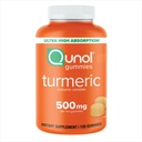Qunol Gummies Turméricas, Gummy com 500mg Curcumina Turmérica, Suplemento de suporte conjunto, Ultra alta absorção Curcumina Tumérica, Vegan, Sem glúten, 2 Mês de fornecimento, 120 Contagem
