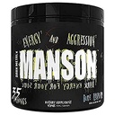 METAL DARK Inc. Manson alta Stim pré-treino em pó, força de foco de energia, carregado com Beta Alanine L-Carnitine Caffeine Infiniergy, 35 Srvgs, Framboesa Azul