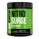 Jacked Factory NITROSURGE Pre Treino Suplemento - Energia sem fim, Ganhos de força instantâneos, Foco claro, Bombas intensas - NO Booster & Powerful Pré-treino Energia Pó - 30 Servings, Ártico Branco