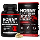 Erva de cabra tesão para homens e mulheres - [Força máxima 1590mg] Maca, Ginseng, L-Arginina, Tribulus - Premium Hornygoatweed - Icariin Epimedium para homens - 3o partido testado - EUA Made - 120 Conde