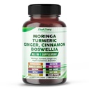 Moringa, Açafrão, Ginger Root, Ceilão Canela, Boswellia - Made in USA