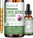 Saúde do fígado gotas líquidas -Suporte fígado limpar detox e reparação com alcachofra leite cardo Silymarin Extrato, Dandelion, Turmérica, Berberine para renovar w/21 Potent Herb-Nutrientes-