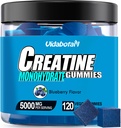 Creatina Gummies mono-hidratada para homens e mulheres-5g de Creatina Mono-hidratada por servir- aumentar a força e construir músculo, açúcar livre, Vegan, sabor de amora, 120 Conde, B571