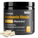 NAD Suplemento - NAD+ com Nicotinamida Riboside (NR) e Resveratrol Quercetin 900mg NAD Puro Orgânico Plus para reparo celular Função cerebral saudável envelhecimento, 80 Cápsulas