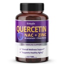 Suplemento SOTALIX Premium Quercetin 98% de alta pureza com bromelaína, zinco, vitamina D3 2000 UI, Elderberry - suporte imunológico de respiração cardiovascular para crianças adultas - fornecimento de 180 dias