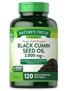 Nature's Truth Black Seed Oil Pills (Pílulas de óleo de sementes pretas) 2.000mg (Pils) 120 Softgels (Cumin prensado frio virgem)