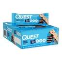 Quest Nutrition Cookies & Cream Protein Bars, 21g de proteína, 1g de açúcar, 4g de carboidrato líquido, Sem glúten, Keto Friendly, 12 contagem