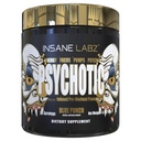 Loucura Labz Psychotic Gold, pó pré-treino altamente estimulante, Extreme Lasting Energy Focus, bombas e resistência com Beta Alanine, DMAE Bitartrate, NO Booster (35 Servings, Blue Punch)