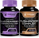 WELLNESS LABSRX Glucosamine Chondroitin HSHM Cápsulas Suplemento de cogumelos
