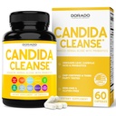 Candida Cleanse Detox (60 Count) Fórmula avançada 11-in-1 para tratamento de crescimento excessivo com Candida Killer Complex para Homens e Mulheres - Teste de Terceiros - Made in USA