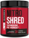 Fábrica Jacked NITROSURGE Shred Pre Treino Suplemento - Fortalecimento de Energia, Ganhos de Força Instantânea, Foco Sharp, Bombas poderosas - Nitric Oxide Booster & Pré-Workout Pó - 30Sv, Melancia