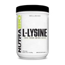 NutraBio L-Lysine Powder 500g – Aminoácido Essencial para Metabolismo de Proteínas, Suporte a Colágeno, & Saúde Imune – Pura, sem sabor, Não-GMO, Vegan- 500 Servings