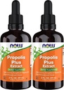 Now Supplements, Propolis Plus Extract Liquid com Dropper, Herbal Supplement, 2-Ounce (Pacote de 2)