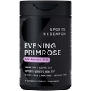 Sports Research Evening Primrose Supplement from Cold Pressed Oil - Softgels for Women’s Health & Skin Health - Gluten Free & Non-GMO GLA - High Potence 1300mg, 30 Count
