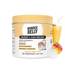 Bloat Wonderbelly + gás de alívio, comprimidos mastigáveis de força extra, com 125 mg Simethicone, sem talco ou corante, manga smoothie, 42 contagem