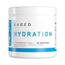 Kaged Hydration Electrolytes Powder - Morango Yuzu - Hydra-Charge Sports Drink Mix - Pré, Post, Intra Workout - Baixo Carb, Vegan, Gluten Free - Suplementos para homens e mulheres