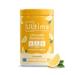 Ultima Replenisher Diária Electrolyte Powder Drink Mix – Açúcar Grátis – Limonada, 90 Servings – Hydration Powder com 6 Eletrólitos Chave e Trace Minerals – Keto Friendly, Vegan, Não-GMO