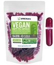 XPRS Nutra Tamanho 0 Cápsulas Vazias - 100 Contagem Cápsulas Veganas Vazias - Comprimidos Vegetarianos - DIY Cápsulas Vegetais Preenchimento - Veggie Pill Caps para Do-It-Yourself Suplementos (Purple Cenoura)
