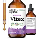 Selvagem e orgânica Vitex Tintura - Vitex Chasteberry Suplemento para Mulheres - Extrato de cereja de árvore de caste líquido para bom humor - Vegan, Açúcar & Álcool Drops Herb - 4 fl oz