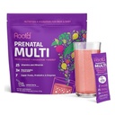 Pó de multivitamina pré-natal enraizado com eletrólitos 3X - 25 vitaminas e minerais, folato, ferro, vitamina D3, 7 superalimentos e probióticos, vitaminas sem açúcar e hidratação
