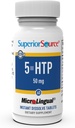 Fonte Superior 5-HTP 50 mg - Suplemento Natural Ajudas repouso sono e neurotransmissor Funções - Saúde do cérebro e apoio da função - 5-Hydroxytryptophan Suplemento - 60 comprimidos de dissolução instantânea