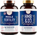 BOTÂNICAS WINDSOR HMB com Vitamina D3 e Cálcio e Pacote de suporte de fertilidade masculina