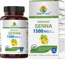 Brieofood Organic Senna 1500mg, 45 Servings, Vegetarian, Gluten Free, 90 Comprimidos Vegetarianos
