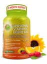 Cápsulas de Gel Líquido de Vitamina C Liposomal - 1100mg - Feito com Cerejas de Acerola Orgânicas, Suplemento de Suporte Imune de Alta Potência de Vitamina C Liposomal com Absorção Enhanced & Biodisponibilidade - 120 contagem