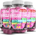 Gummies de colágeno multimane com biotina Queratina Ácido hialurônico Bambu Vitamina A C Vitamina D Vitamina E Folato Saw Palmetto Silica B3 Vitaminas Pele de cabelo e unhas Gummies por Clean Nutra