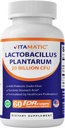 Vitamatic Lactobacillus Plantarum - 20 Bilhões por cápsula DR - 60 Contagem - Suporte Digestivo - Feito com fibra de inulina prebiótica