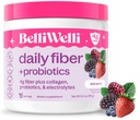 Belli Welli Fiber Supplement for Women & Men – Premium Daily Fiber Powder from Organic Acacia with Added Collagen, Electrolytes & Probióticos – No Bloat, Obstipation & Gut Health Support (Wild Berry)