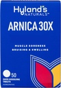 Arnica Montana de Hyland comprimidos 30x, alívio natural de contusões, inchaço e dor muscular, rápida dissolução comprimidos (Pacote de 1, 50 contagem total)