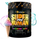 ALPHA LION Pó de treino pré-humano, Beta Alanine, L-Taurine & Cafeína Tri-Fonte para Energia e Foco Sustentados, Óxido nítrico e Citrulina para Bomba (21 Servões, Suco de Unicórnio)