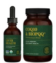 Centro de Cura Global - Saúde do Fígado & CoQ10 & BioPQQ com Kit Shilajit - Gotas líquidas para fluxo de sangue saudável, circulação de veias e coração avançado, suporte cerebral para concentração e foco