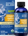 Filhos biológicos da mamãe Bliss Tosse Syrup e alívio de muco + suporte de imunidade, Agave & Mel, Folha de Ivy, Amora, Zinco, Vitamina C, 4 Fl Oz