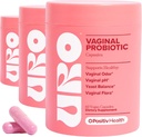 O Positiv URO Probióticos Vaginais para Mulheres pH Balanço com Prebióticos & Lactobacillus Mistura Probiótico - Suplemento de Saúde Vaginal - Promover Odor Vaginal Saudável & Flora Vaginal, 60 Contagem (Pacote de 3)