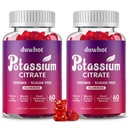 Citrato de potássio 1000mg Gummies, Suplemento de potássio para adultos Mulheres e homens, Cães de apoio perna & saúde muscular, 120 Mastigables