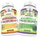 SAÚDE FRESCA Ashwagandha KSM 66 e chlorela Detox Superfood - Pacote