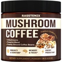 Mistura de cogumelos - 9 Mistura de Adaptagen de cogumelos - Mane Leão, Chaga, Vitaminas - Médio assado escuro - Instant - Suporte Imune - Sem glúten e sem açúcar