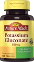 Gluconato de potássio 550 mg, Suplemento dietético para apoio à saúde do coração, 100 contagem (Pacote de 3)