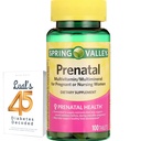 Spring Valley Multivitamin pré-natal 100 comprimidos, vitaminas pré-natais para mulheres, gravidez deve ter suplemento de folato, pacote com 45 Diabetes de Luall descodificado