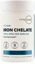 Cápsulas de Quelato de Ferro Tipo Zero (18 MG, 240 CAPS) de Ferrochel Bisglicinato Ferroso Quelato - Não-GMO e Glúten Grátis