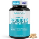 GOBIOTIX Multivitamin com Probióticos e Enzimas Digestivas - 25 Bilhões UFC - Saúde Digestiva, Probióticos para Mulheres e Homens - Comprimidos Glúteos - 90 Cápsulas