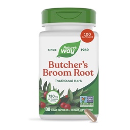 Broom da natureza caminho do açougueiro, Herb tradicional, 720 mg por 2 Capsule Serving, Projeto não-GMO verificado, 100 Vegan Cápsulas (Pacote Maio Vary)