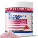 L-ARGININE PRO □ 5,500mg L-Arginina Plus L-Citrulina 1,100mg Framboesa em pó Suplemento de mistura para aumento da produção de óxido nítrico